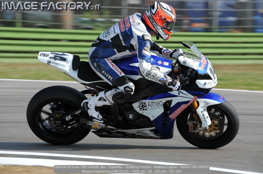 2009-09-26 Imola 1362 Variante alta - Superbike - Qualifyng Practice - Matthieu Lagrive - Honda CBR1000RR